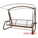 Садовые качели Arno Монарх Светло-коричневый Соты с вставками из Гретты (цвет Коричневый)  1 фото