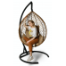 Подвесное кресло-кокон Sevilla горячий шоколад, подушка бежевая 1 фото