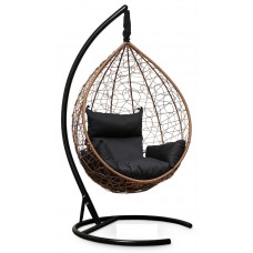 Подвесное кресло-кокон Sevilla горячий шоколад, подушка черная