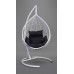Подвесное кресло-кокон Sevilla белое, подушка черная фото