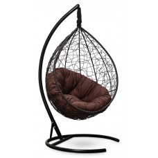 Подвесное кресло-кокон Sevilla Verde коричневое, подушка коричневая