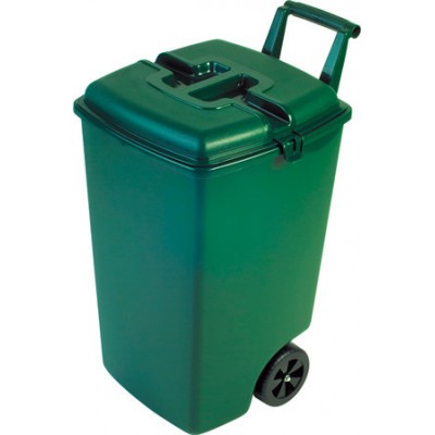 Контейнер для мусора на колесах OUTDOOR BIN 90L зеленый фото