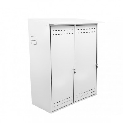 Шкаф для двух газовых баллонов ComfortProm оцинкованный, белый фото