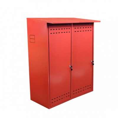 Шкаф для двух газовых баллонов ComfortProm оцинкованный, красный фото