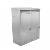 Шкаф для двух газовых баллонов ComfortProm оцинкованный, серый