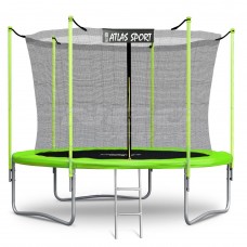 Батут Atlas Sport 312 см (10ft) (внутренняя сетка и лестница) GREEN