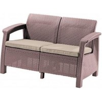Скамья двухместная Keter CORFU II LOVE SEAT, капучино