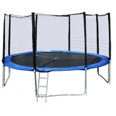 Батут с защитной сеткой и лестницей Trampoline Fitness 12 ft 366 см-standart