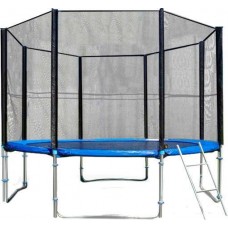 Батут с защитной сеткой и лестницей Trampoline Fitness 10FT-Prof 306 см