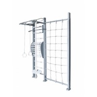 Шведская стенка PERFETTO SPORT Scala in legno con rete 1grigio PS-127