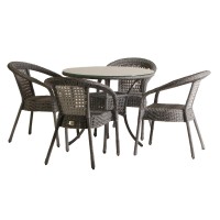 Комплект садовой мебели DECO 4 с круглым столом 5045П Серый