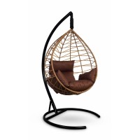 Подвесное кресло LAURA OUTDOOR Alicante горячий шоколад, коричневая подушка