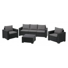 Комплект мебели Калифорния сет (California 3 seater set) графит