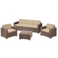 Комплект мебели Калифорния сет (California 3 seater set) капучино