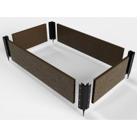 Готовая грядка ДПК Nautic Prime низкая 2х1х0,15 м