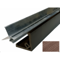 Угол наружный для сайдинга ДПК  Holzhof , Коричневый 50х50х3000мм