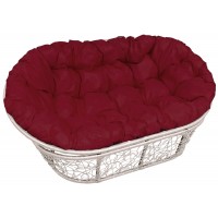 Диван из ротанга Мамасан Mamasan белый, бордовый