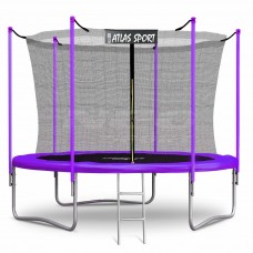 Батут Atlas Sport 312 см (10ft) с внутренней сеткой и лестницей PURPLE