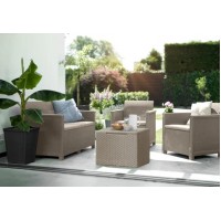 Комплект мебели Elodie 2 seater (2х местный диван, 2 кресла, столик), капучино