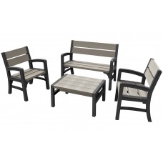 Комплект мебели Keter MONTERO WLF Bench set (диван, 2 кресла, столик)