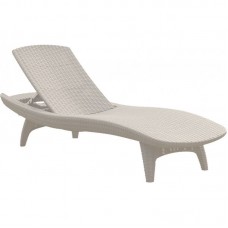 Шезлонг лежак KETER Sun Lounger Pacific, белый