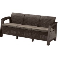 Диван пластиковый Bahamas max love seat, коричневый