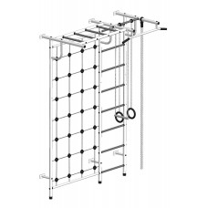 Шведская стенка "Пионер - С4СМ" бело/серый