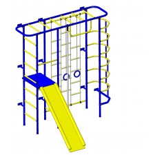 Шведская стенка "Пионер - С7ЛМ" сине/жёлтый