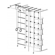 Шведская стенка "Пионер - С5СМ" бело/серый