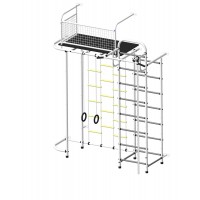 Шведская стенка "Пионер - С6ЛМ" бело/серый