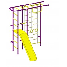 Детский спорткомплекс "Пионер 11ЛМ" пурпурно/жёлтый
