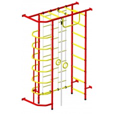 Шведская стенка "Пионер 9Л" красно/жёлтый