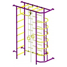 Шведская стенка "Пионер 9ЛМ" пурпурно/жёлтый