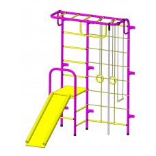 Шведская стенка "Пионер - С107М" пурпурно/жёлтый