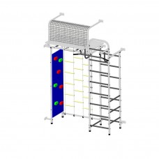Детский спортивный комплекс "Пионер 10Л" со скалодромом белый
