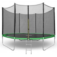 Батут Happy Jump 8ft PRO (252см) с внешней сеткой и лестницей