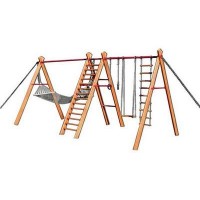 Детский спортивный комплекс из дерева "Карусель 8Д.01.01"