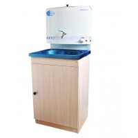 Умывальник для дачи с подогревом АКВАТЕКС ЛДСП 17 л, белый 