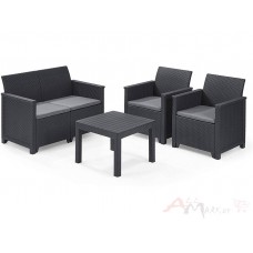 Комплект мебели Emma 2 seater графит