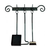 Каминный набор КНК-1с ручками из кручёного квадрата