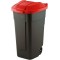 Контейнер для мусора на колесах REFUSE BIN 110 л, черный/красный
