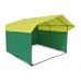 Торговая палатка Домик 2х2 м квадратная труба 20х20 мм тент ПВХ желтый/зеленый фото