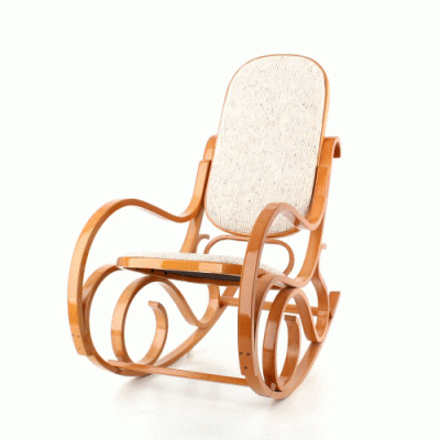 Кресло-качалка Calviano M196 вельвет (светлый) фото