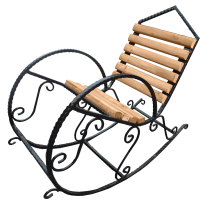 Кресло-качалка из дерева №1