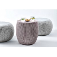 Комплект мебели KETER Urban Knit Set (2 пуфика и столик)
