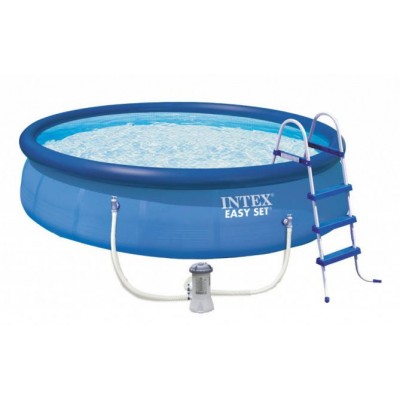 Надувной бассейн Intex Easy Set 26168 457х122см + фильтр-насос, лестница, тент, подстилка фото