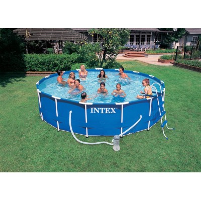 Каркасный бассейн с комплектом 457х107 см, Metal Frame, Intex 28234/54940 фото