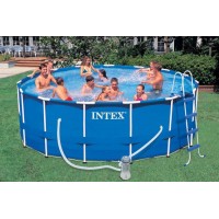 Каркасный бассейн с комплектом 457х122 см, Metal Frame, Intex 28236/54946