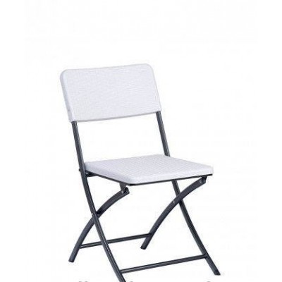 Стул складной пластиковый Easy Rattan Chair белый фото