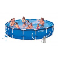 Каркасный бассейн с комплектом 457х91 см, Metal Frame, Intex 28232/54942